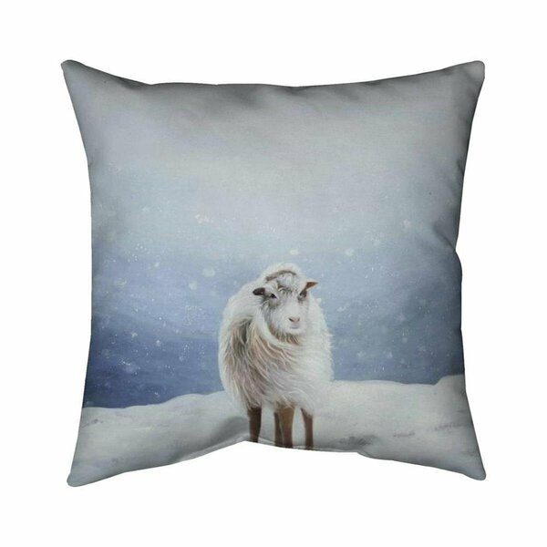Begin Home Decor 20 x 20 in. Long Hair Sheep-Double Sided Print Indoor Pillow 5541-2020-AN442